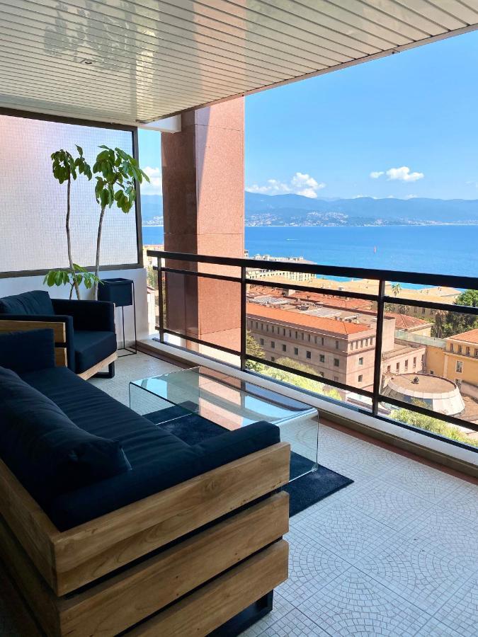 Grand T2 Standing Ajaccio Proche Centre Et Plages Vue Panoramique Parking Prive Eksteriør billede