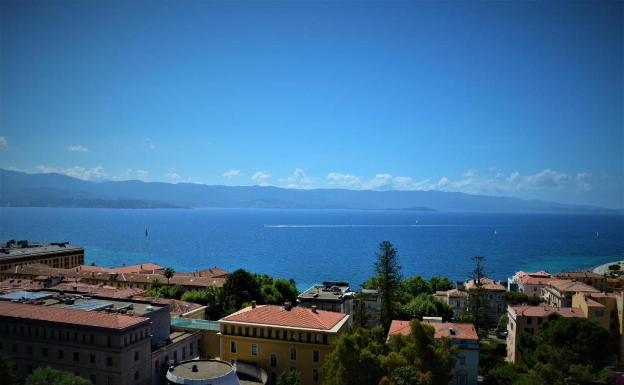 Grand T2 Standing Ajaccio Proche Centre Et Plages Vue Panoramique Parking Prive Eksteriør billede