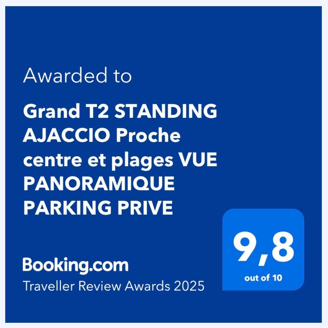 Grand T2 Standing Ajaccio Proche Centre Et Plages Vue Panoramique Parking Prive Eksteriør billede