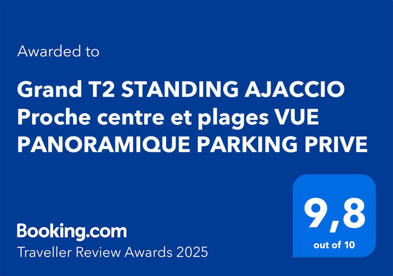 Grand T2 Standing Ajaccio Proche Centre Et Plages Vue Panoramique Parking Prive Eksteriør billede